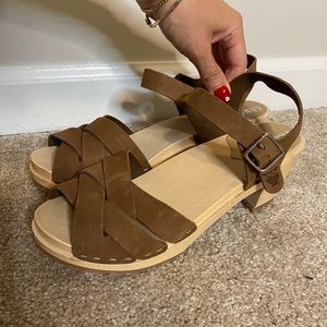 Sandgrens Real Wood/Leather Clogs